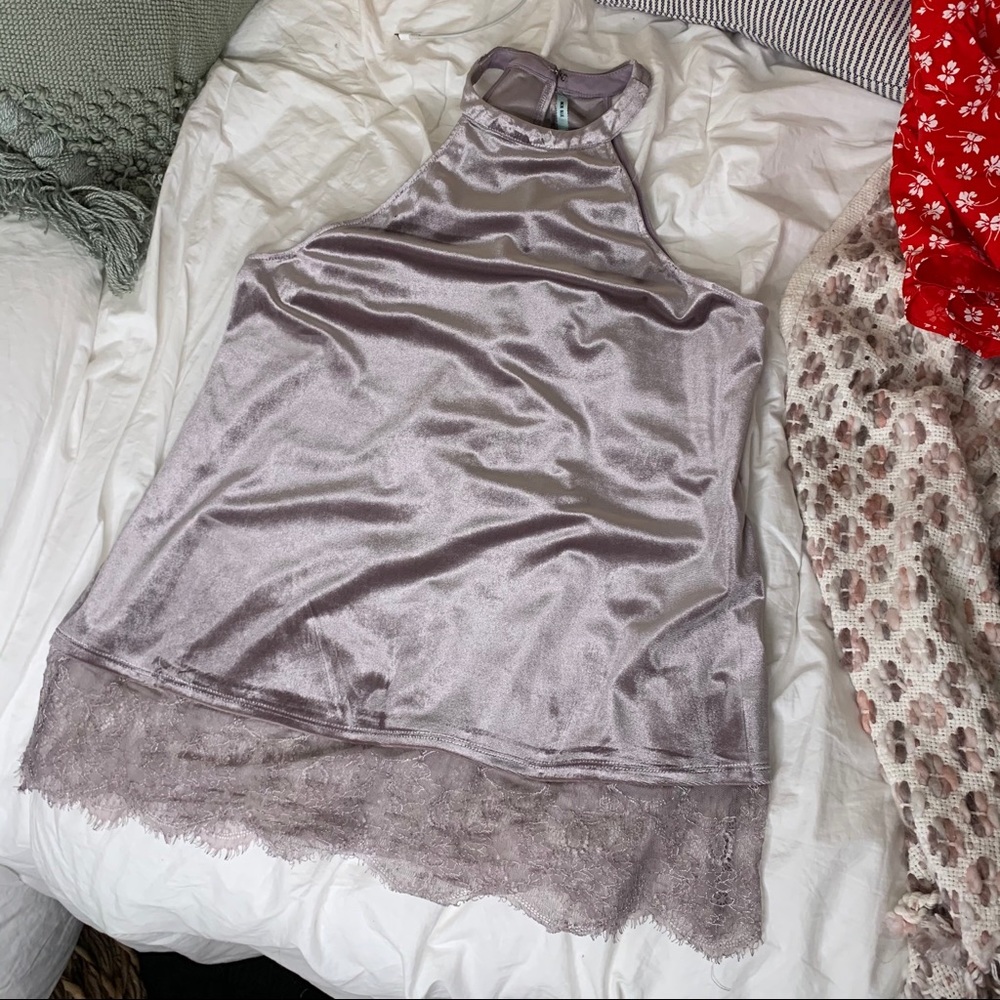 Kimchi Blue UO velvet a line tank